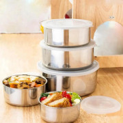 5Pcs Food Storage Box Stainless Steel Food Containers
