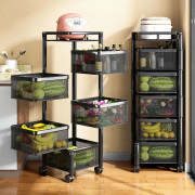 5 Layer Vegetable Rack Trolley