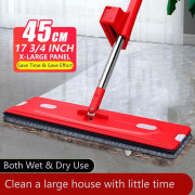 Premium Hands Free Microfiber Flat Mop with Self Wringing
