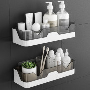 2Pcs Bathroom Storage Rack Wall-Mounted